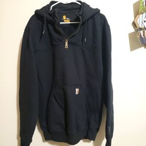 Black Large/Tall Carhartt Men's 1/4 Zip Sweatshirt